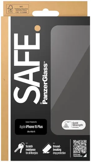 PanzerGlass SAFE Ultra-Wide Fit Apple iPhone 15 Plus Screen Protector afbeelding 4