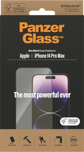 PanzerGlass Ultra-Wide Apple iPhone 14 Pro Max Screen Protector afbeelding 4