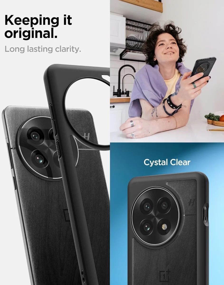 Spigen Ultra Hybrid OnePlus 13 Hoesje Back Cover Matte Zwart afbeelding 5