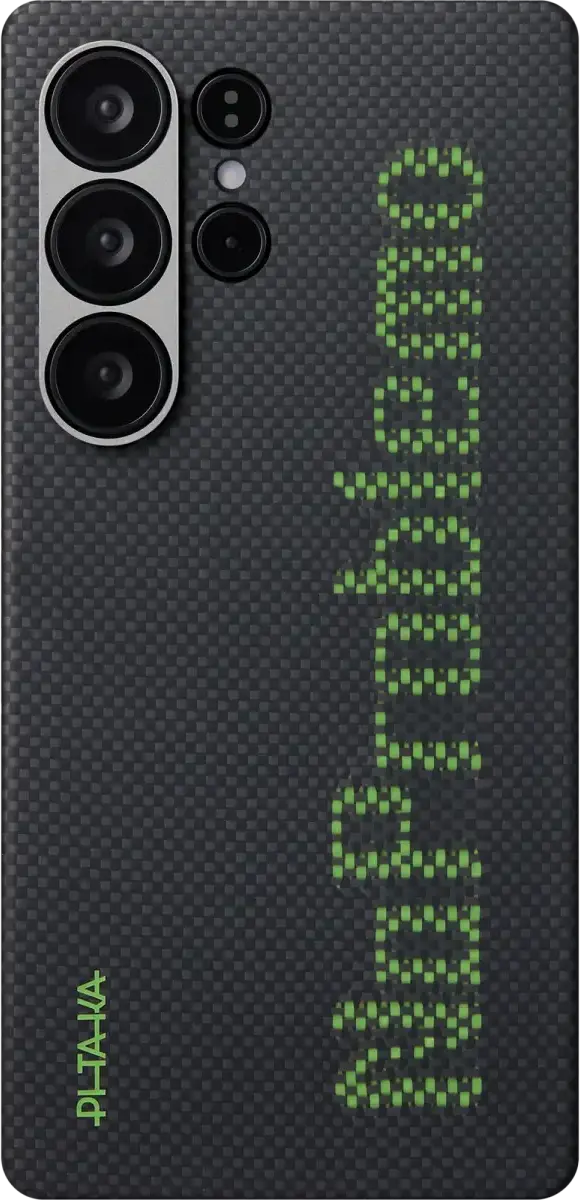 PITAKA x Aries Tactile Woven Samsung Galaxy S25 Ultra Hoesje Dun MagSafe Zwart afbeelding 1