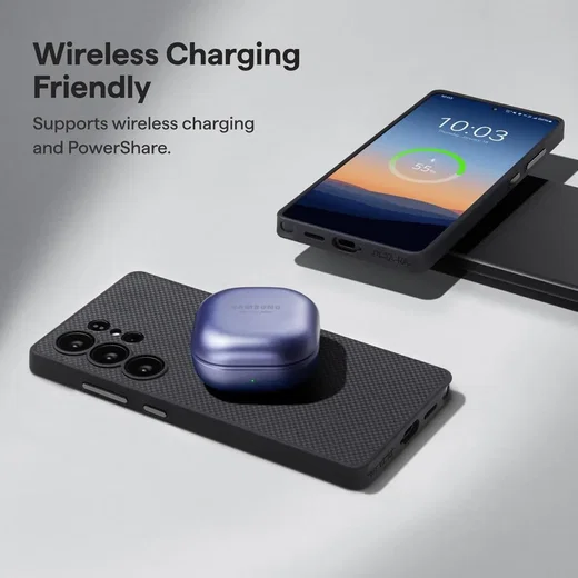 PITAKA Cairn Aaron Button Samsung Galaxy S25 Ultra Hoesje Dun MagSafe Zwart afbeelding 7