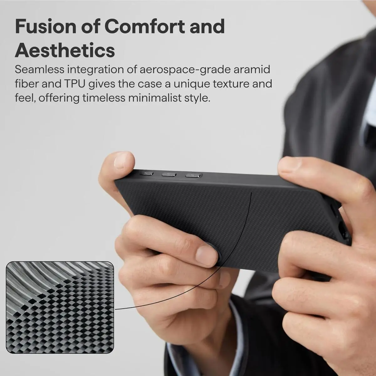PITAKA Cairn Aaron Button Samsung Galaxy S25 Ultra Hoesje Dun MagSafe Zwart afbeelding 9