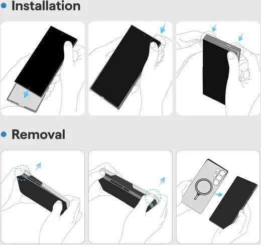 PITAKA Cairn Aaron Button Samsung Galaxy S25 Ultra Hoesje Dun MagSafe Zwart afbeelding 10