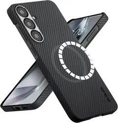 PITAKA MagEZ 6 Samsung Galaxy S25 Hoesje Magnetic Back Cover Dun Zwart afbeelding