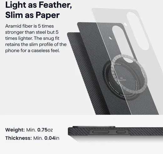 PITAKA MagEZ 6 Samsung Galaxy S25 Hoesje Magnetic Back Cover Dun Zwart afbeelding 5