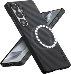 PITAKA MagEZ 6 Samsung Galaxy S25 Ultra Hoesje Magnetic Back Cover Dun Zwart afbeelding