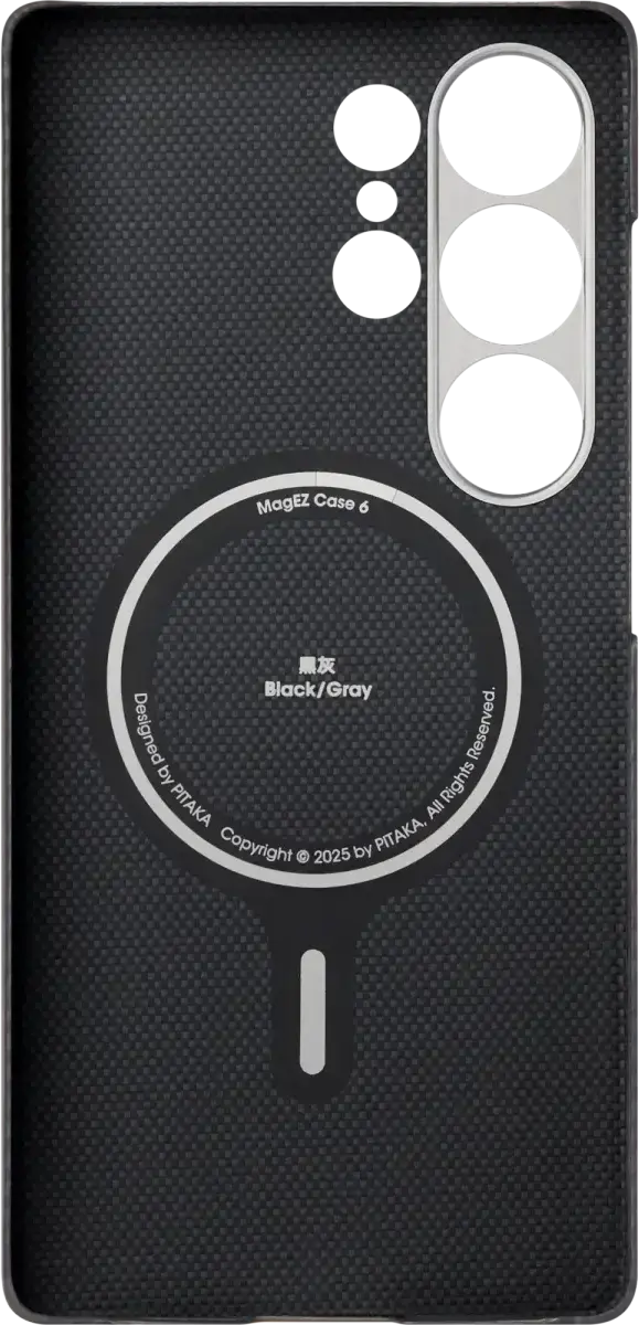 PITAKA MagEZ 6 Samsung Galaxy S25 Ultra Hoesje Magnetic Back Cover Dun Zwart afbeelding 12