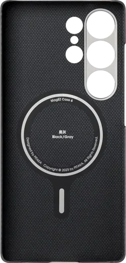 PITAKA MagEZ 6 Samsung Galaxy S25 Ultra Hoesje Magnetic Back Cover Dun Zwart afbeelding 12