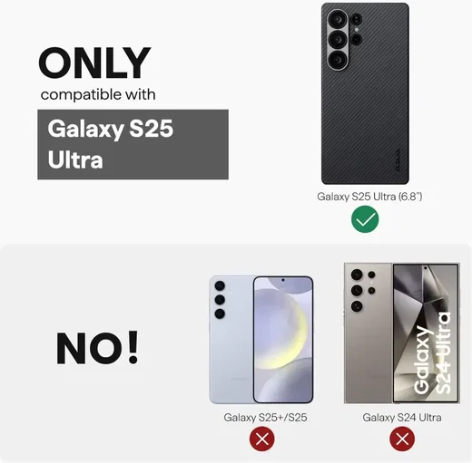 PITAKA MagEZ 6 Samsung Galaxy S25 Ultra Hoesje Magnetic Back Cover Dun Zwart afbeelding 9