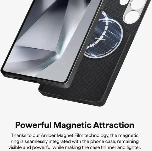 PITAKA MagEZ 6 Samsung Galaxy S25 Ultra Hoesje Magnetic Back Cover Dun Zwart afbeelding 7
