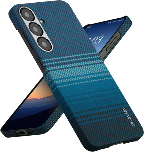 PITAKA MagEZ 6 Samsung Galaxy S25 Hoesje Magnetic Back Cover Dun Blauw afbeelding 1