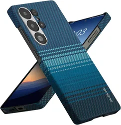 PITAKA MagEZ 6 Samsung Galaxy S25 Ultra Hoesje Magnetic Back Cover Dun Blauw afbeelding