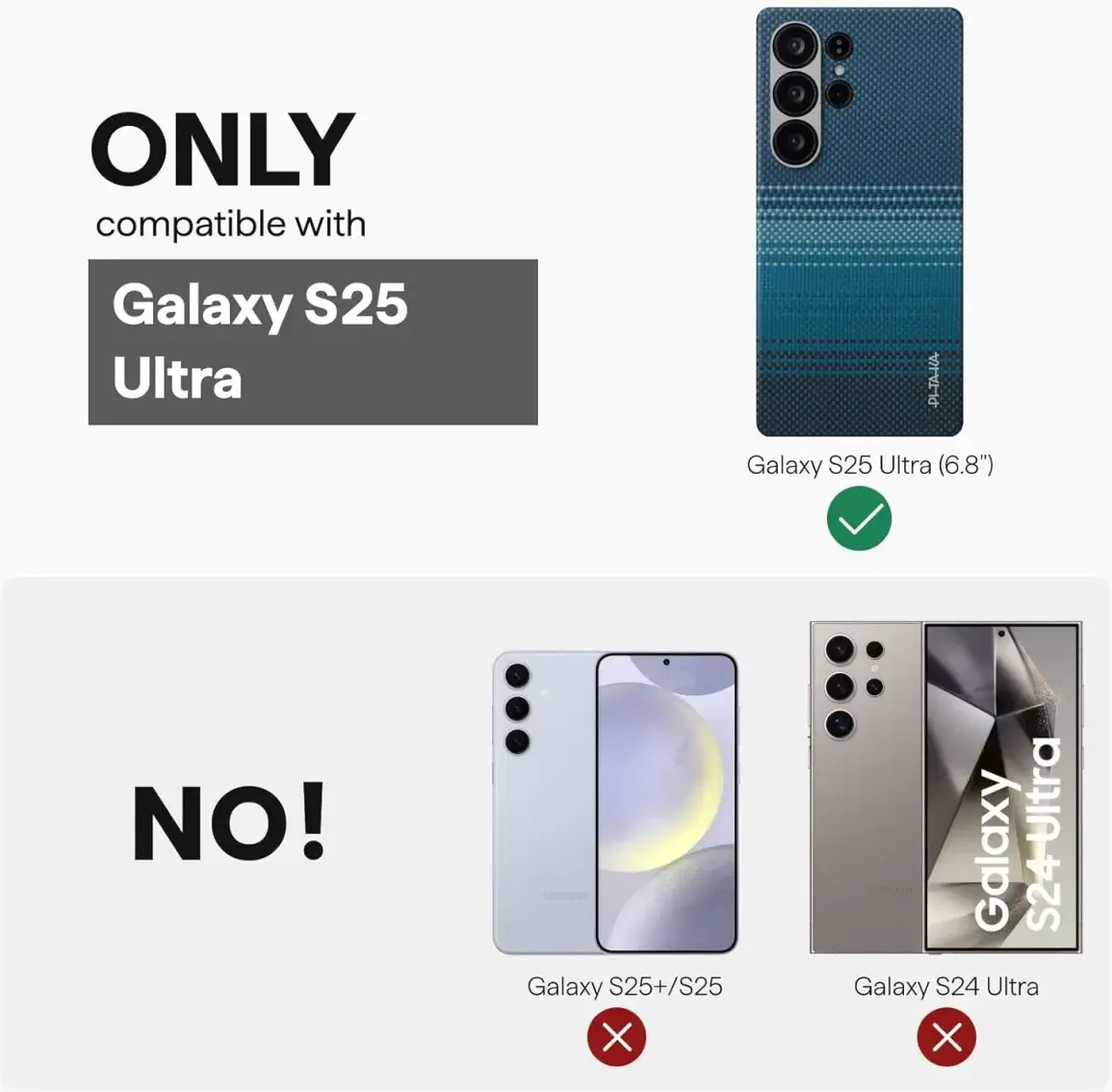 PITAKA MagEZ 6 Samsung Galaxy S25 Ultra Hoesje Magnetic Back Cover Dun Blauw afbeelding 10