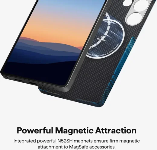 PITAKA MagEZ 6 Samsung Galaxy S25 Ultra Hoesje Magnetic Back Cover Dun Blauw afbeelding 6