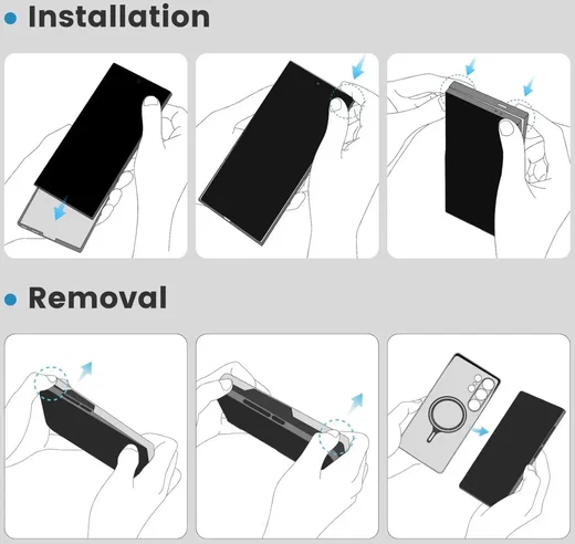 PITAKA MagEZ 6 Samsung Galaxy S25 Ultra Hoesje Magnetic Back Cover Dun Blauw afbeelding 9