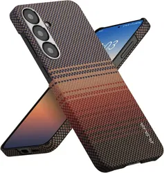 PITAKA MagEZ 6 Samsung Galaxy S25 Hoesje Magnetic Back Cover Dun Sunset afbeelding