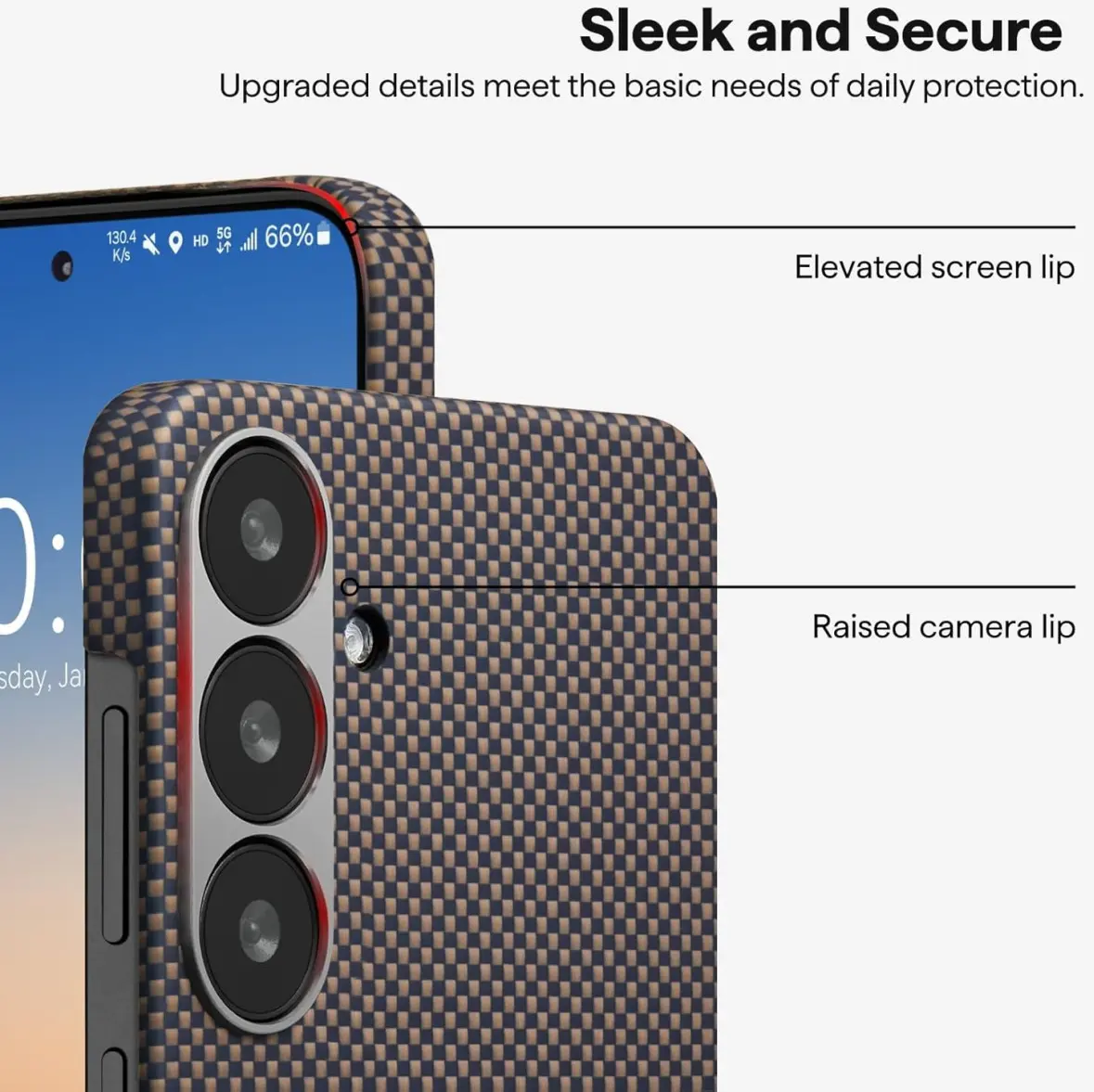 PITAKA MagEZ 6 Samsung Galaxy S25 Hoesje Magnetic Back Cover Dun Sunset afbeelding 8