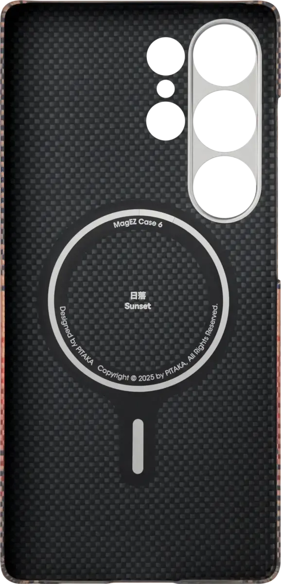 PITAKA MagEZ 6 Samsung Galaxy S25 Ultra Hoesje Magnetic Back Cover Dun Sunset afbeelding 13