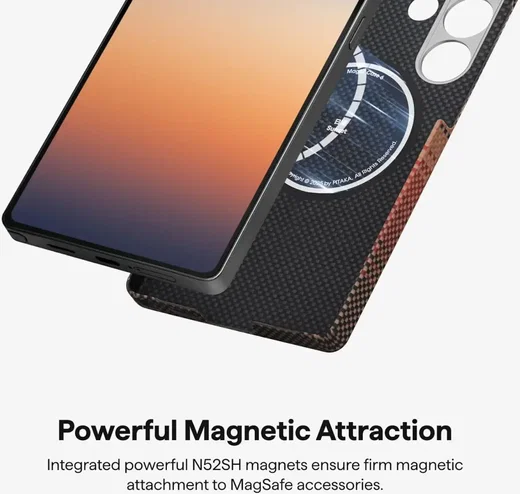 PITAKA MagEZ 6 Samsung Galaxy S25 Ultra Hoesje Magnetic Back Cover Dun Sunset afbeelding 7