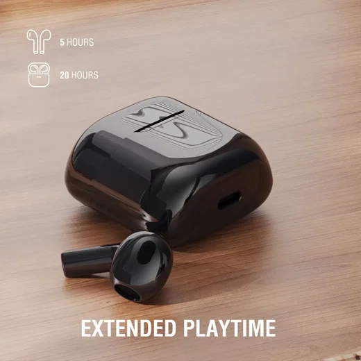 4smarts SkyBuds 2 TWS Bluetooth Headset ENC Draadloze Oordopjes Zwart afbeelding 5