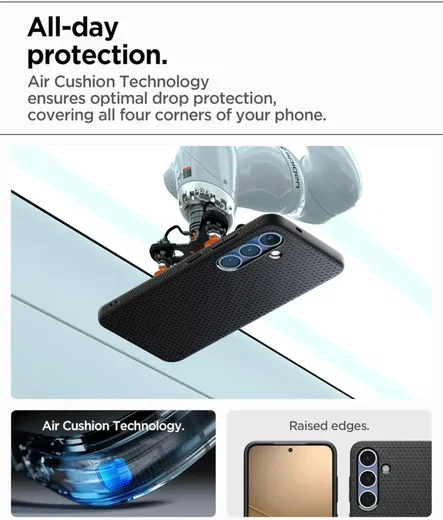 Spigen Liquid Air Samsung Galaxy S25 Hoesje Back Cover Matte Zwart afbeelding 4
