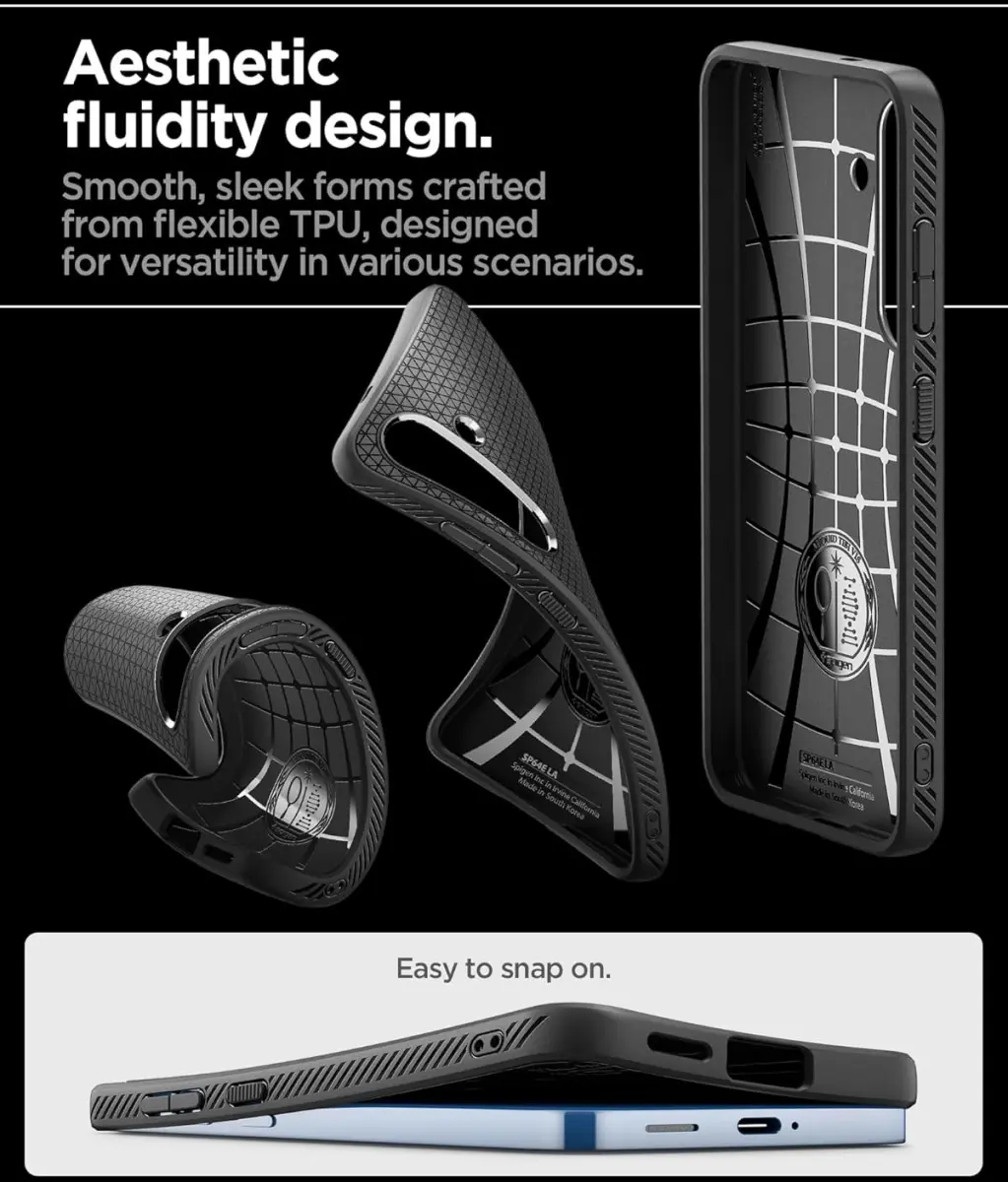 Spigen Liquid Air Samsung Galaxy S25 Hoesje Back Cover Matte Zwart afbeelding 7