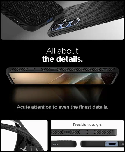 Spigen Liquid Air Samsung Galaxy S25 Hoesje Back Cover Matte Zwart afbeelding 8