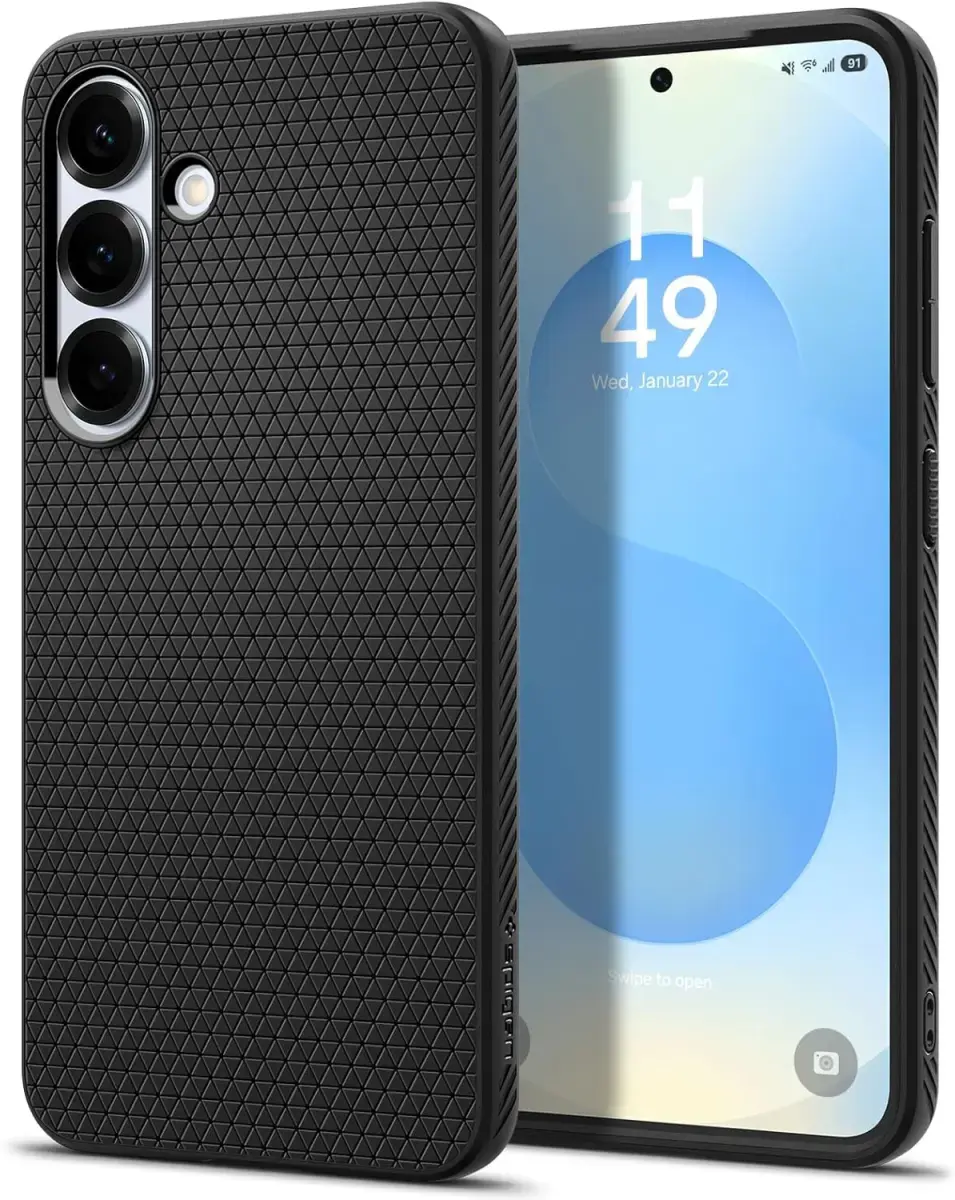 Spigen Liquid Air Samsung Galaxy S25 Hoesje Back Cover Matte Zwart afbeelding 1