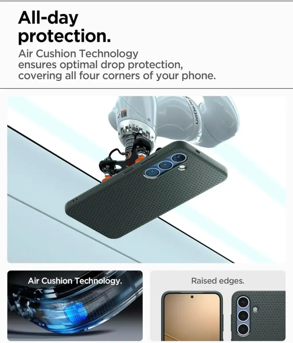 Spigen Liquid Air Samsung Galaxy S25 Hoesje Back Cover Groen afbeelding 3