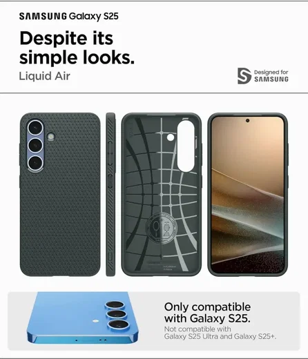 Spigen Liquid Air Samsung Galaxy S25 Hoesje Back Cover Groen afbeelding 5