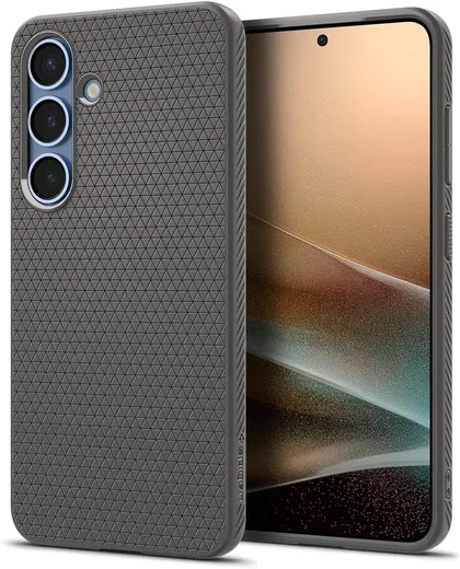 Spigen Liquid Air Samsung Galaxy S25 Plus Hoesje Back Cover Marmer Grijs afbeelding 1