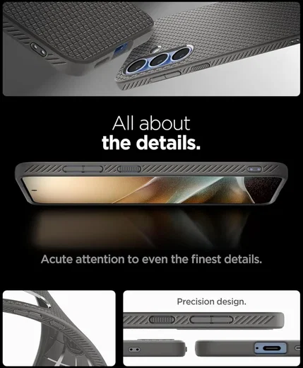 Spigen Liquid Air Samsung Galaxy S25 Plus Hoesje Back Cover Marmer Grijs afbeelding 5