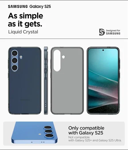 Spigen Liquid Crystal Samsung Galaxy S25 Hoesje Back Cover Space Crystal afbeelding 3