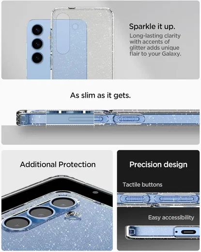 Spigen Liquid Crystal Samsung Galaxy S25 Hoesje Back Cover Glitter afbeelding 3