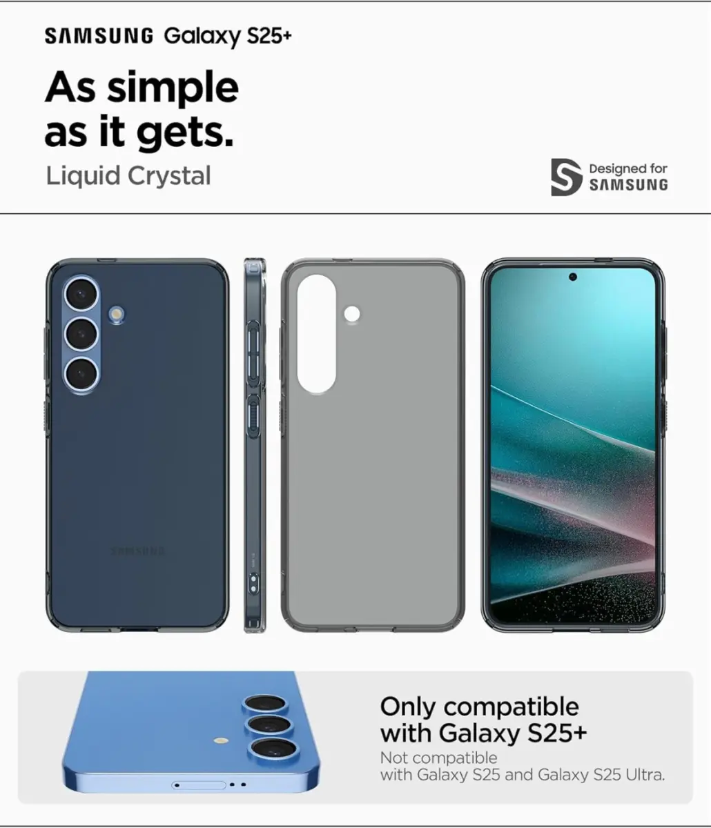 Spigen Liquid Crystal Samsung Galaxy S25 Plus Hoesje Back Cover Space Crystal afbeelding 3