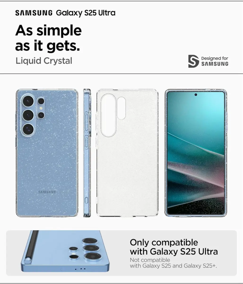 Spigen Liquid Crystal Samsung Galaxy S25 Ultra Hoesje Back Cover Glitter afbeelding 5