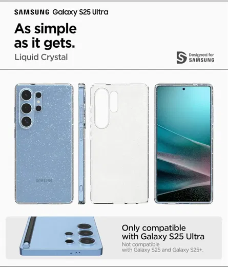 Spigen Liquid Crystal Samsung Galaxy S25 Ultra Hoesje Back Cover Glitter afbeelding 5