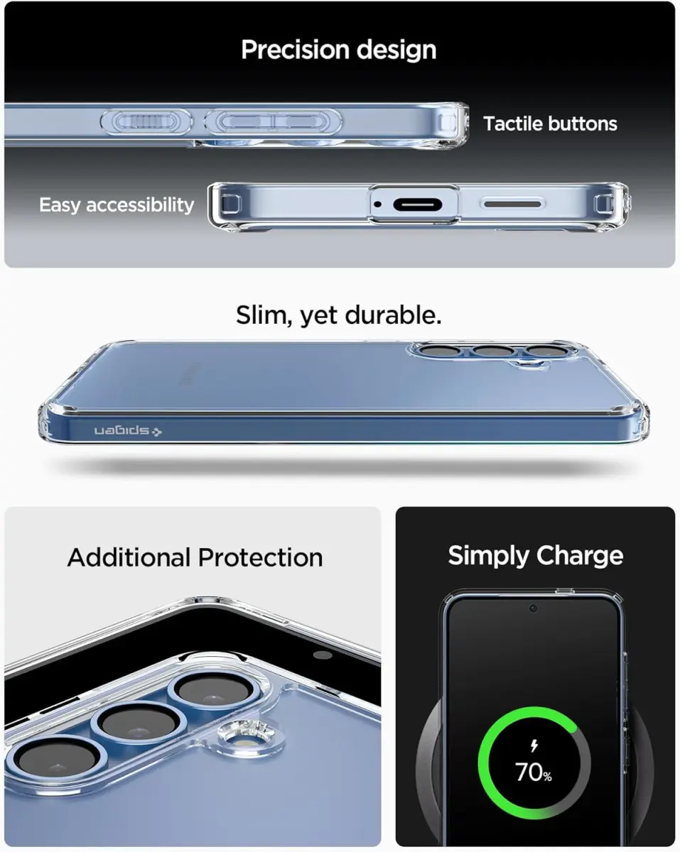 Spigen Ultra Hybrid Samsung Galaxy S25 Hoesje Back Cover Transparant afbeelding 6