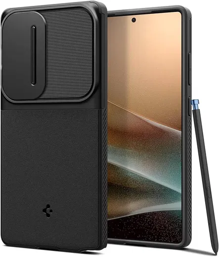 Spigen Optik Armor Samsung Galaxy S25 Ultra Hoesje Camera Slider Zwart afbeelding 1