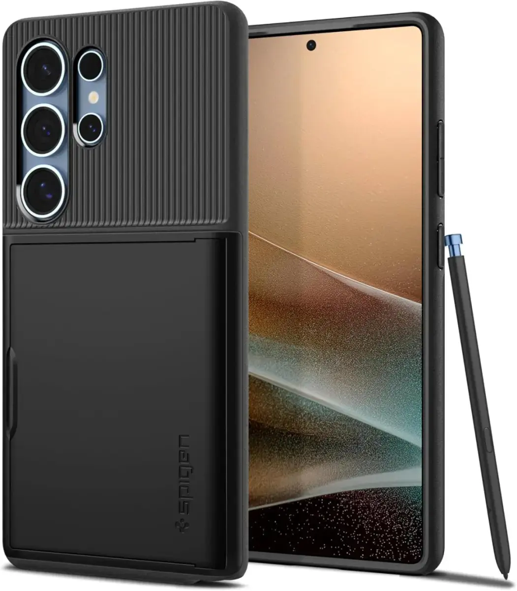 Spigen Slim Armor CS Samsung Galaxy S25 Ultra Hoesje Back Cover Zwart afbeelding 1