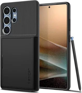Spigen Slim Armor CS Samsung Galaxy S25 Ultra Hoesje Back Cover Zwart