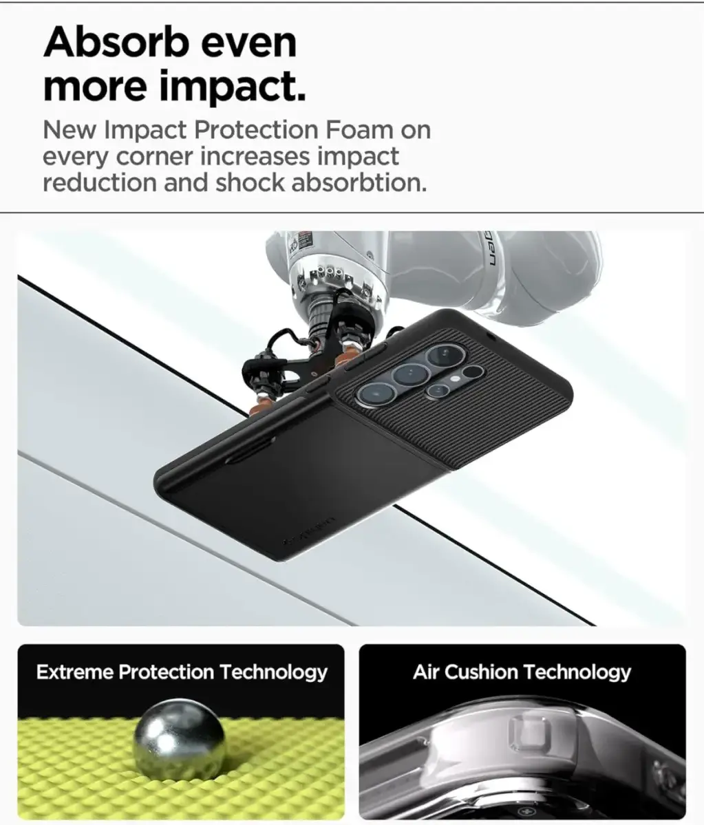 Spigen Slim Armor CS Samsung Galaxy S25 Ultra Hoesje Back Cover Zwart afbeelding 3