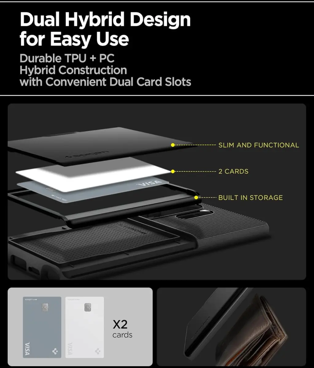 Spigen Slim Armor CS Samsung Galaxy S25 Ultra Hoesje Back Cover Zwart afbeelding 6