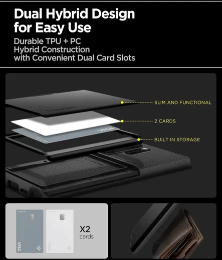 Spigen Slim Armor CS Samsung Galaxy S25 Ultra Hoesje Back Cover Zwart afbeelding 6