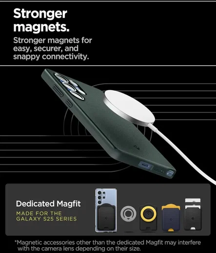 Spigen Thin Fit MagFit Samsung Galaxy S25 Hoesje Dun Back Cover Groen afbeelding 4