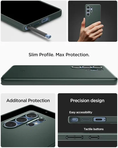 Spigen Thin Fit MagFit Samsung Galaxy S25 Hoesje Dun Back Cover Groen afbeelding 6