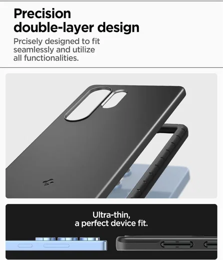 Spigen Thin Fit MagFit Samsung Galaxy S25 Ultra Hoesje Dun Zwart afbeelding 5