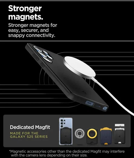 Spigen Thin Fit MagFit Samsung Galaxy S25 Ultra Hoesje Dun Zwart afbeelding 7