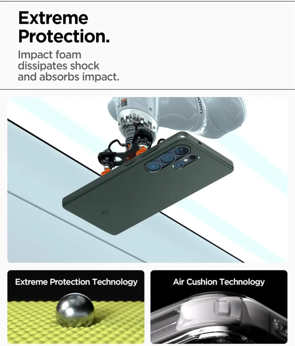 Spigen Thin Fit MagFit Samsung Galaxy S25 Ultra Hoesje Dun Groen afbeelding 3