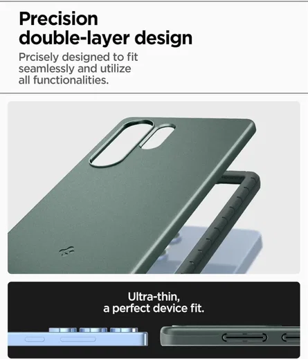 Spigen Thin Fit MagFit Samsung Galaxy S25 Ultra Hoesje Dun Groen afbeelding 4